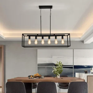 Garwarm 6 Light Rectangle Chandelier
