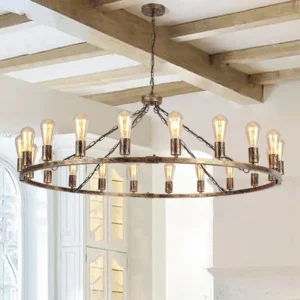 Ganeed Wagon Wheel Chandelier