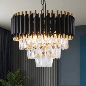 Modern Crystal Chandeliers Gold Black